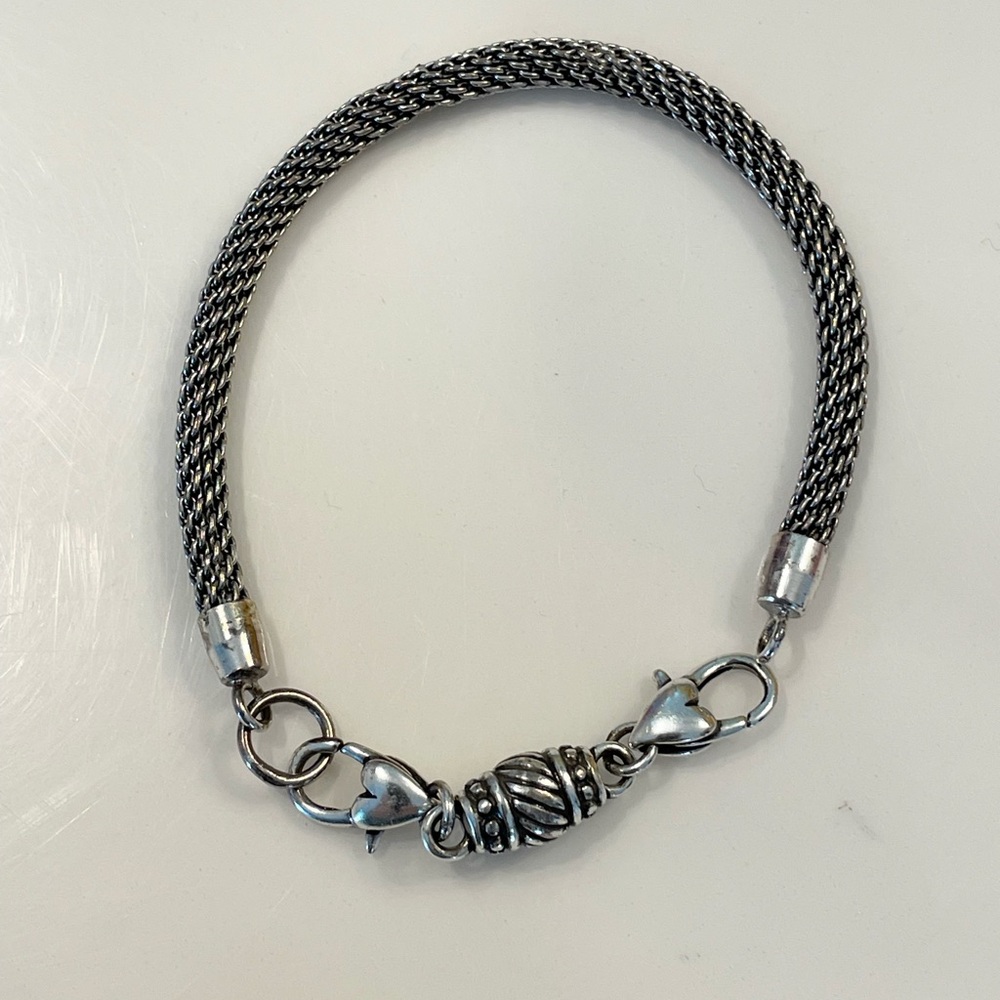 Brighton Silver Mesh Charm Bracelet